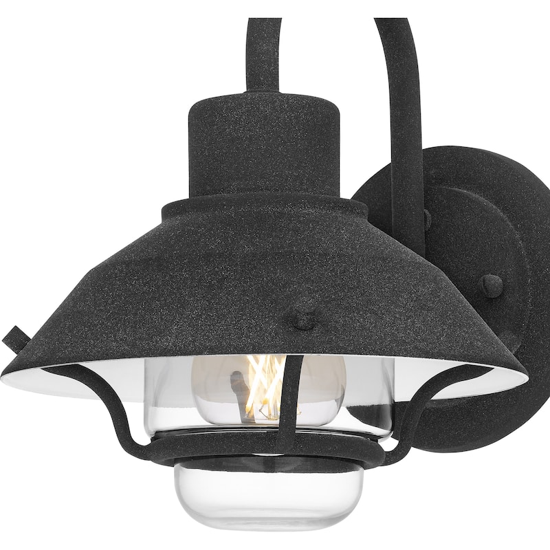 Lavalier 1-Light Mottled Black Outdoor Wall Lantern