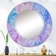 preview thumbnail 8 of 8, Designart 'Pink And Blue Ink Clouds IV' Printed Modern Wall Mirror