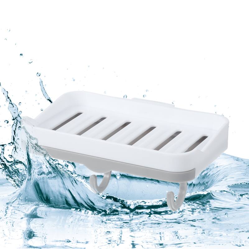 2 Pcs Wall Mounted Soap Dish Soap Box Soap Holder for Bathroom