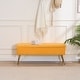 preview thumbnail 55 of 92, Velvet Storage Ottoman Bench with gold legs and Nailhead Trim for Bedroom/End of Bed/Entryway/Window Mustard-46" Wide