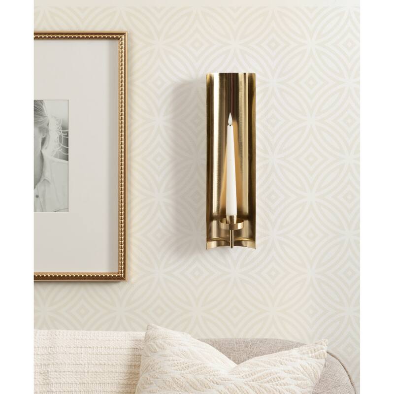 Kate and Laurel Taybron Metal Taper Wall Sconce