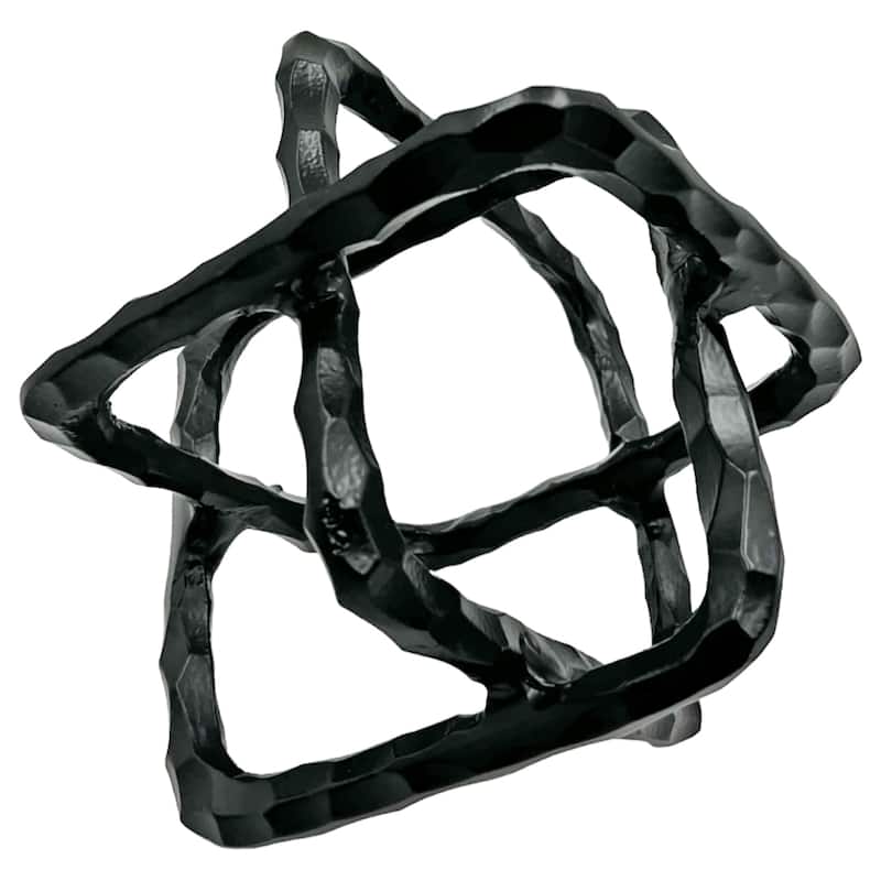 Decorative Handmade Aluminum 7.5 inch Square Sculpture - 7 x 7 x 7.5 in