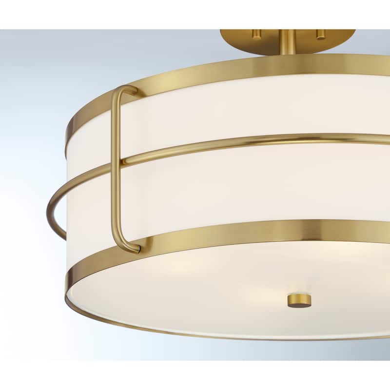 Savoy House 6-4193-4 Chauncey 4 Light 22" Wide LED Semi-Flush Drum