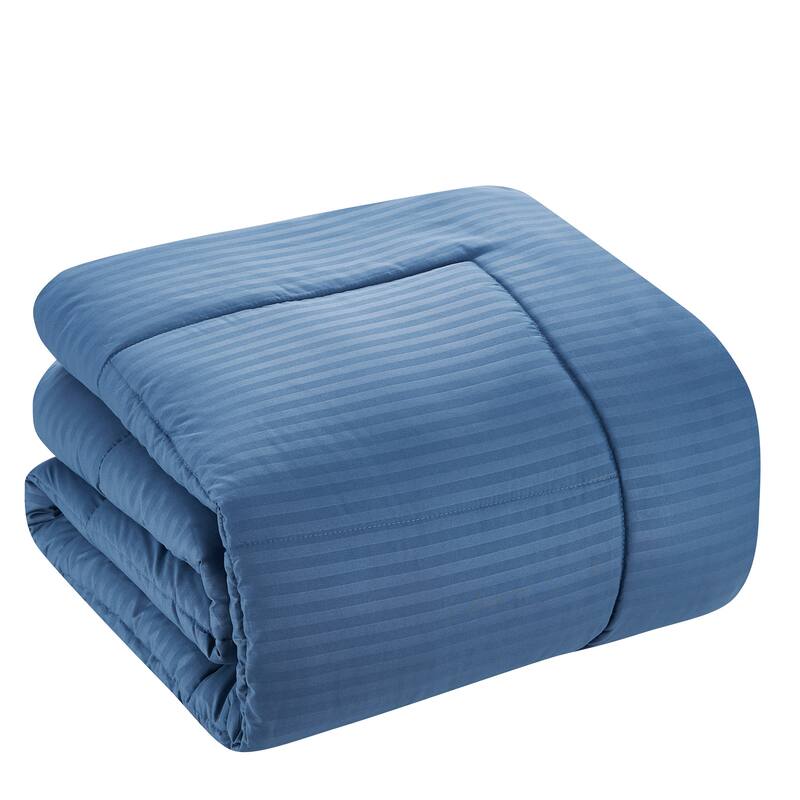 Soft Dobby 8-piece Striped Down Alternative Bed-in-a-Bag Set w/ Sheets