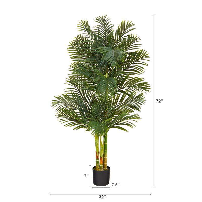6' Golden Cane Artificial Palm Tree - 6"