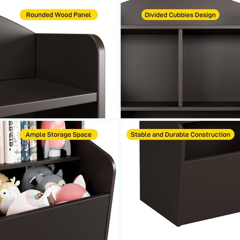 3-Tier Toy Storage Cabinet and Bookcase
