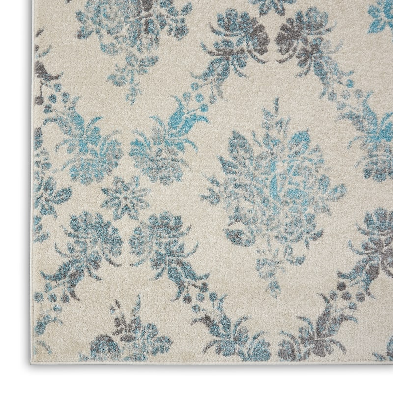 Nourison Tranquil French Country Floral Damask Area Rug