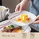 preview thumbnail 13 of 65, VEWEET 20-Piece White Porcelain Dinnerware Set (Service for 4)