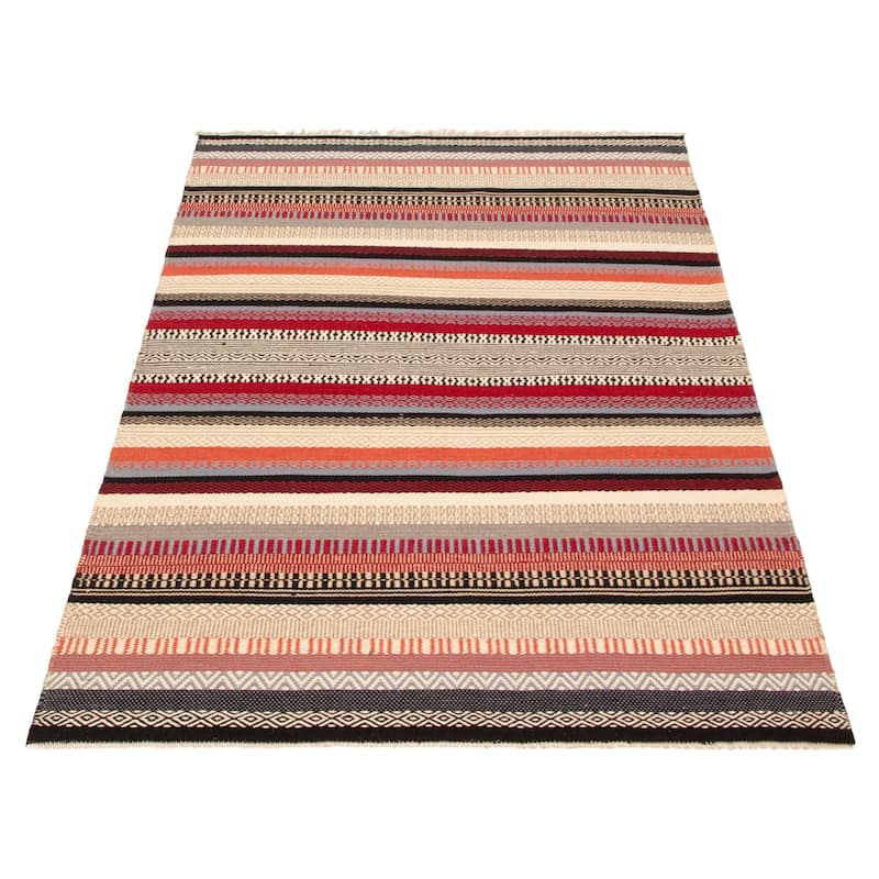 Nevada Red Kilim 5'0" x 7'7" - 5'0 x 7'7