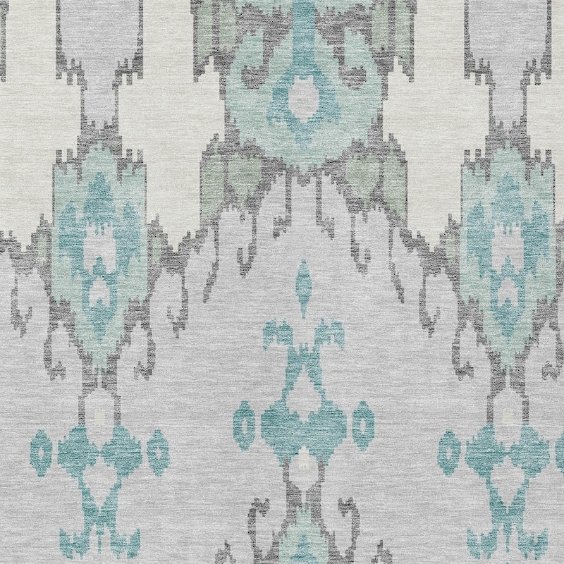 HomeRoots Ikat Transitional Rectangle Outdoor Rug