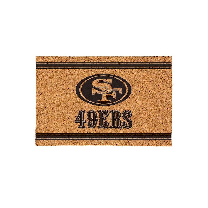 San Francisco 49ers Monochrome Indoor/Outdoor Coir Door Mat
