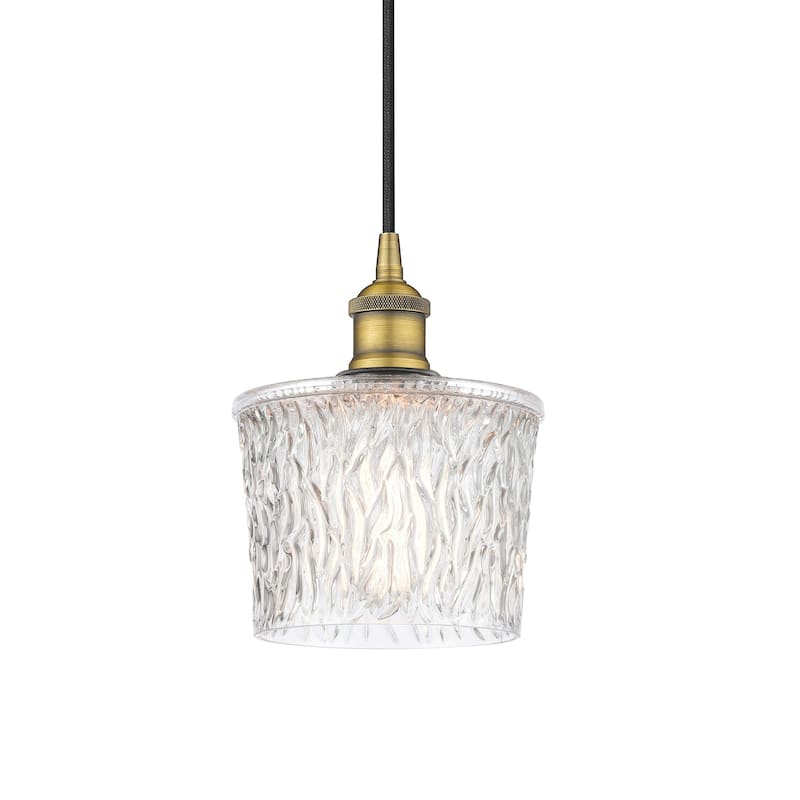 Innovations Lighting 616-1P-9-7 Niagra Pendant Niagra 7" Wide Mini - Brushed Brass / Clear