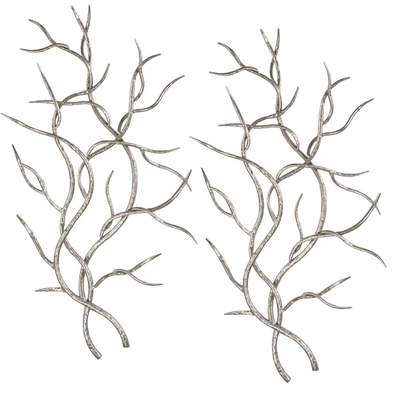 Uttermost Silvertone Iron Branches Wall Art (Set of 2)
