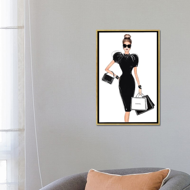 iCanvas "Shopping In Style" by LaLana Arts Framed Canvas Print