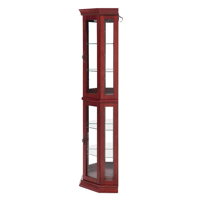Glass Display Shelf Shelving Bar cabinet with Tempered Glass Door