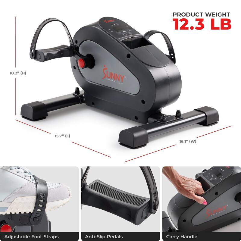 Sunny Health & Fitness Sunny Health & Fitness Smart Motorized Mini Exercise Bike with 18 Speed Levels SF-B024041