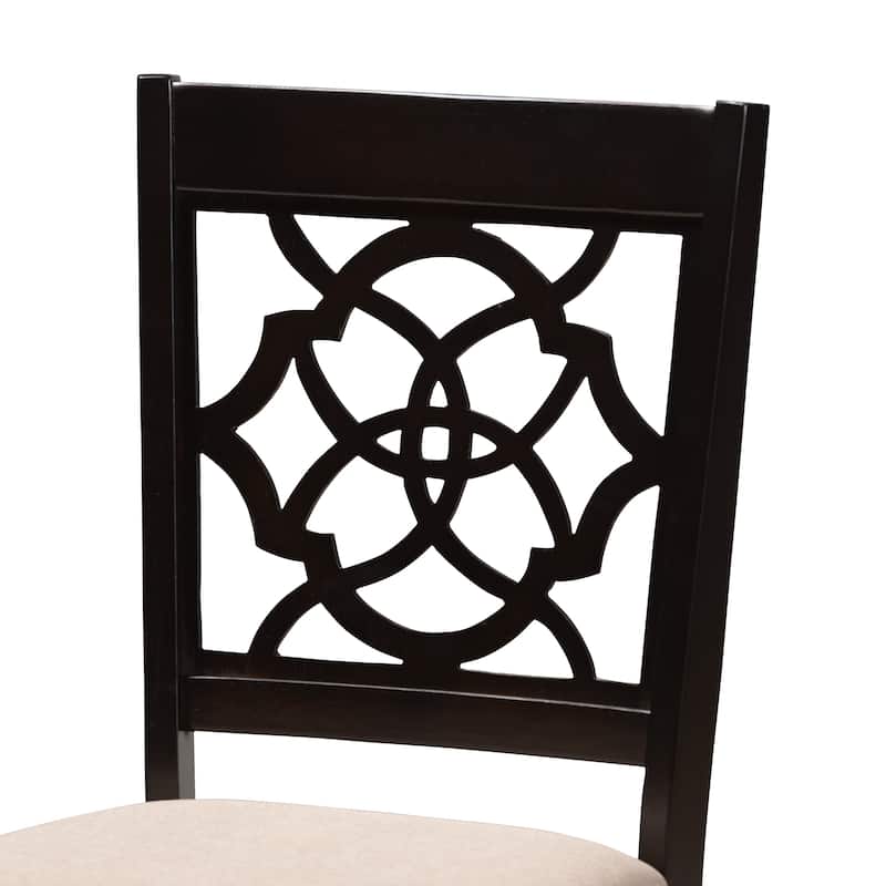 Renaud Modern Grey and Walnut Brown Wood 5-Piece Dining Set