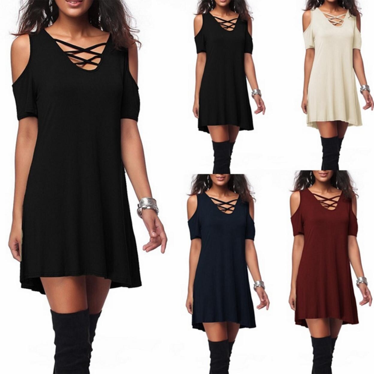 strapless loose dress