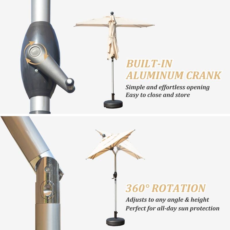 Domi Outdoor Living 6' x 4' Tilt Aluminum Patio Umbrella