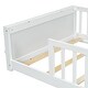 preview thumbnail 16 of 44, Twin size Floor Platform Bed with Built-in Book Storage Rack