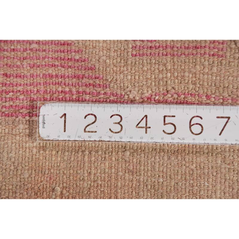 Fuchsia Oushak Turkish Runner Rug Handmade Wool Carpet - 2'10"x 11'7"