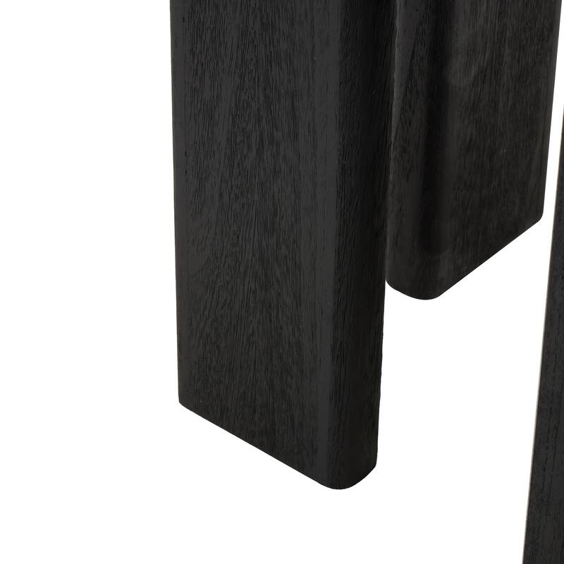 Wood Handmade Heart Inspired Accent Table - Black - Roche River Decor