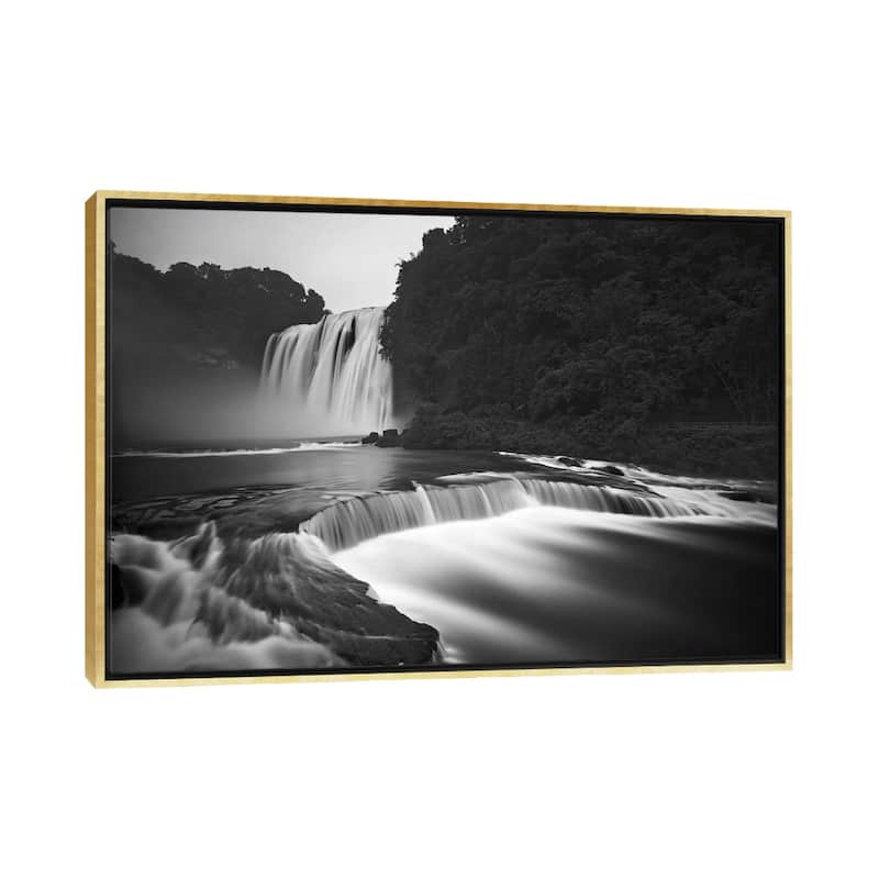 iCanvas "Huangguoshu Waterfalls" by Yan Zhang Framed Canvas Print - Gold - 18x26