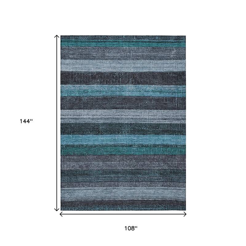 HomeRoots Striped Transitional Rectangle Outdoor Rug