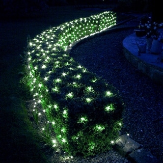 192 LED 6.6 Ft x 9.8 Ft Cool White LED Net Light Set for Outdoor ...