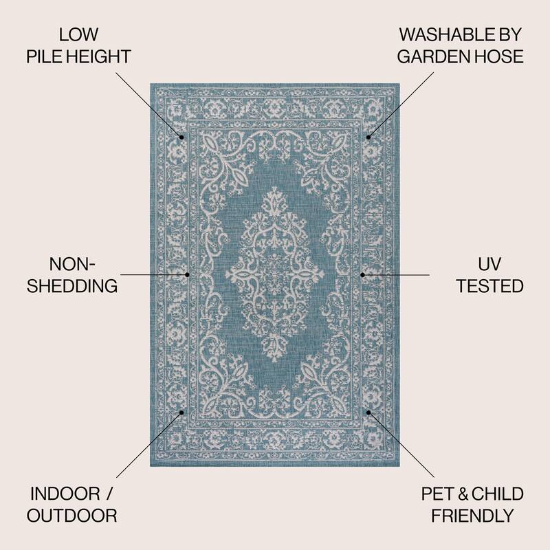 JONATHAN Y Tuscany Filigree Indoor/Outdoor Area Rug