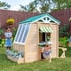 preview thumbnail 5 of 15, Teamson Kids Agnes Wooden Playhouse with Garden Window, Fixed Bench & Flower Boxes, Tan
