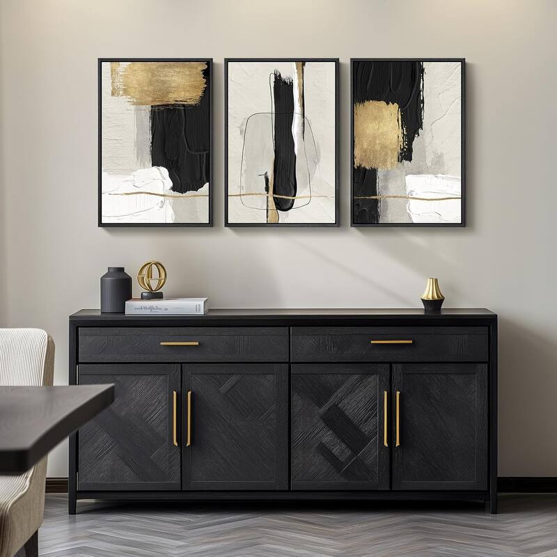 Wall Art,Modern Minimalist Gold Beige Block Pictures