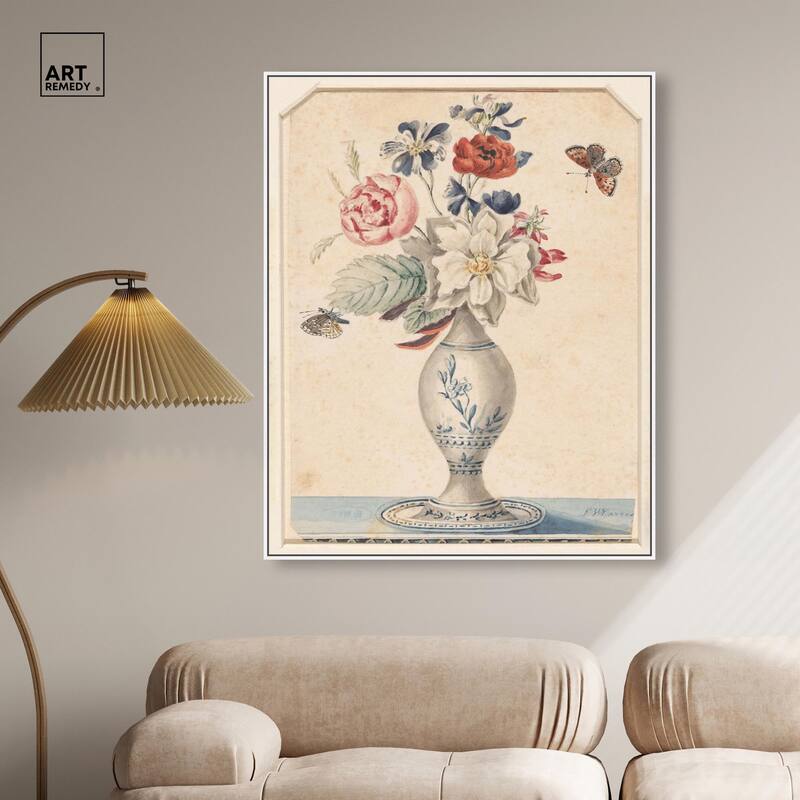 Vase with Flowers II 1850 Canvas by Art Remedy