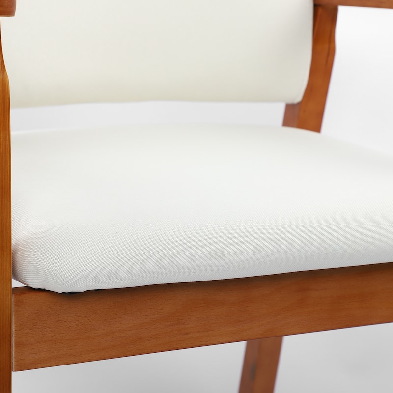 Walnut Upholstered Dining Chairs Solid Wood Arm Chair