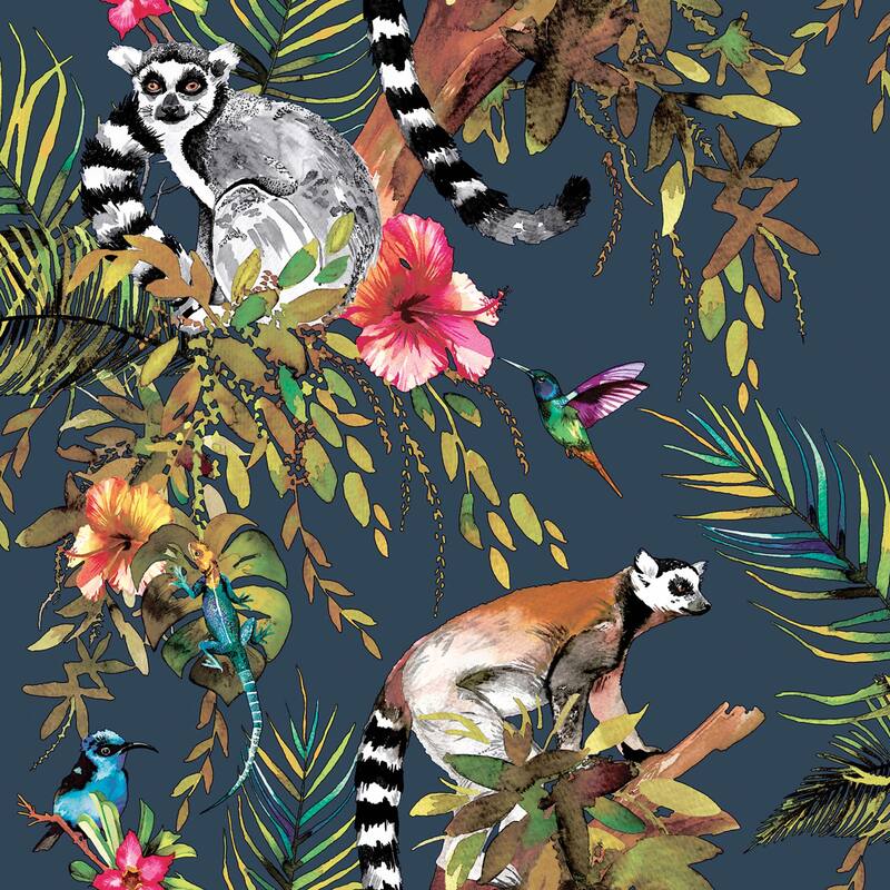 Tropical Lemur Non-Pasted Wallpaper – 396 in x 20.8 in