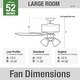 preview thumbnail 14 of 24, Hunter 52" Bennett Ceiling Fan with Bowl LED Light Kit and Handheld Remote - Transitional, Modern Farmhouse