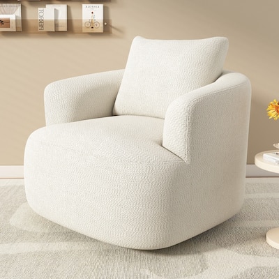 360° Swivel Accent Chair with Throw Pillow by Harper&Bright Designs