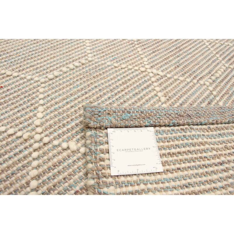 ECARPETGALLERY Braid weave Sienna Brown Wool Rug - 5'0 x 7'7