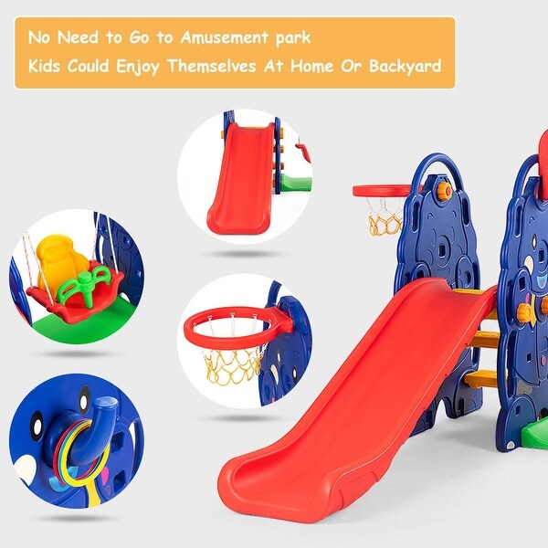 3 in 1 slide swing basketball