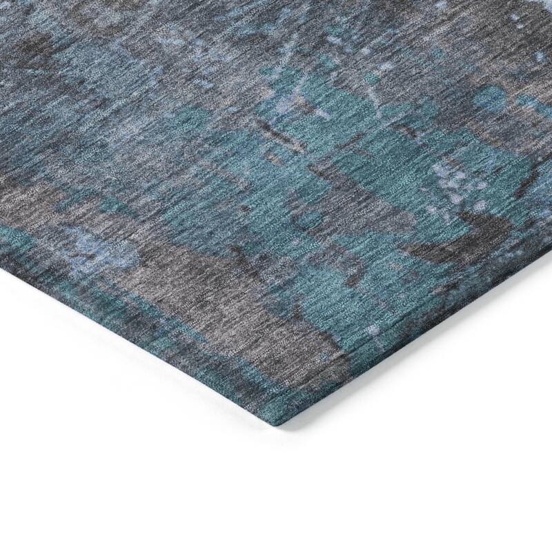 HomeRoots Abstract Transitional Rectangle Outdoor Rug
