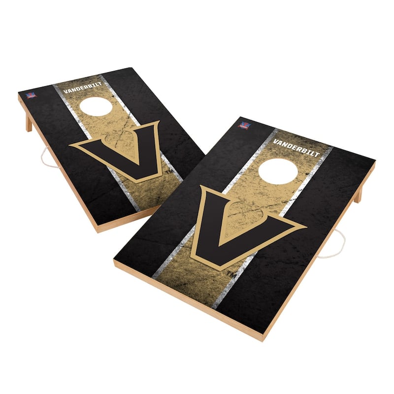Vintage Vanderbilt University Commodores 2x4 Tailgate Cornhole Boards - Include Team Logo Bags
