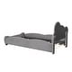 preview thumbnail 16 of 19, Bear-Shaped Velvet Twin Size Platform Bed with Headboard with Bed-End Storage Pocket