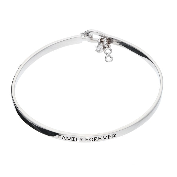 Sterling Silver " Family Forever " Bangle. Opens flyout.