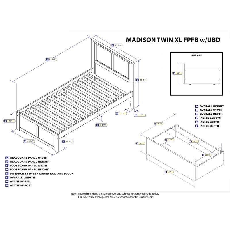 Platform Bed with Drawers - Modern Storage Bed Frame & Turbo Charger