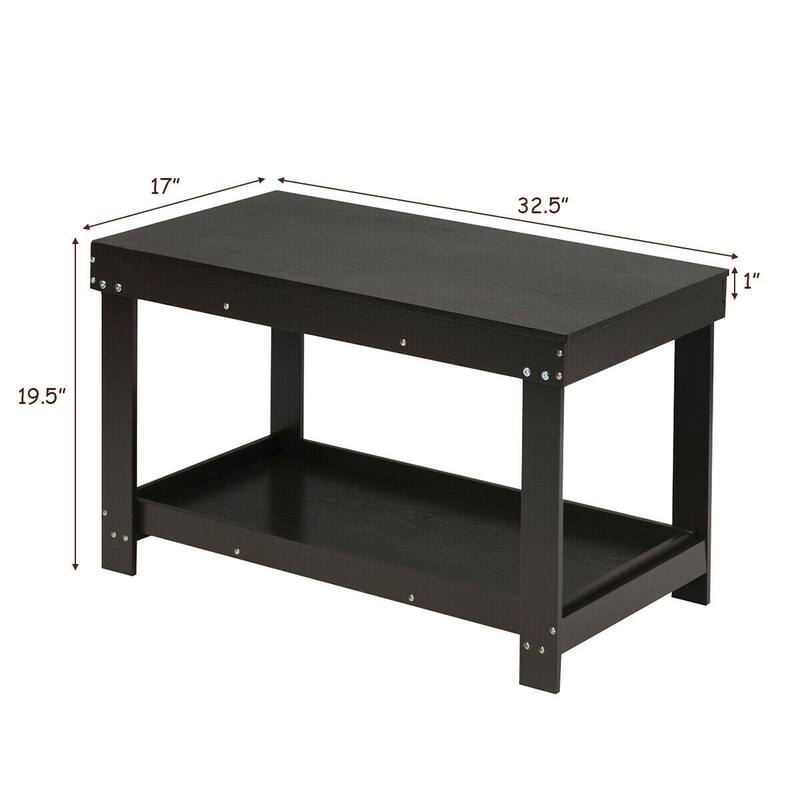 Gymax Patented Wood Kids Activity Play Table Block Table Multifunction - 32.5'' x 17'' x 19.5''