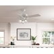 preview thumbnail 1 of 21, Hunter 52" Crestfield Ceiling Fan with LED Light Kit and Handheld Remote - Casual, Farmhouse, Transitional, Rustic Fresh White
