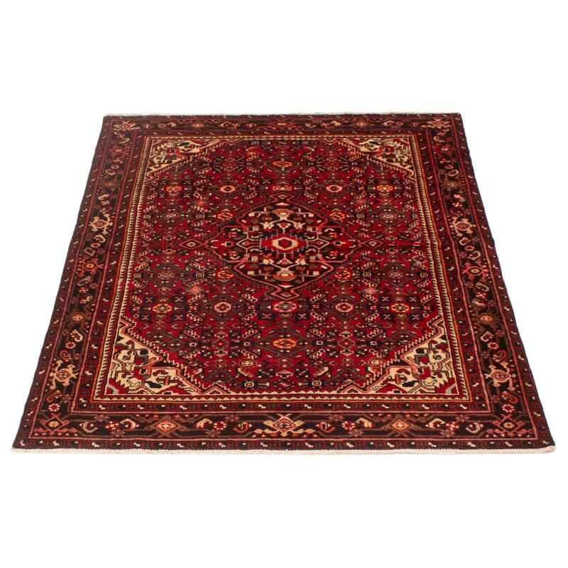 ECARPETGALLERY Hand-knotted Anatolian Vintage Red Wool Rug - 5'0 x 6'6