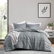 preview thumbnail 22 of 146, Chelsea Square Evans Pinch Pleated Soft Washed Boho Comforter Set Blue-grey - California King