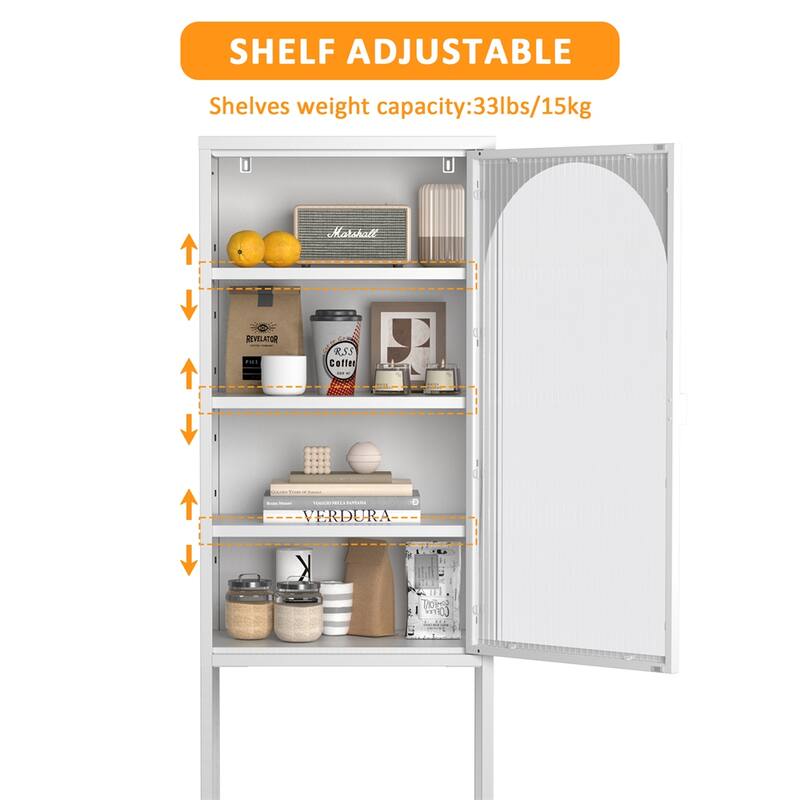 Display Storage Cabinet,5-Tier Cube Bookshelf Storage Cabinet