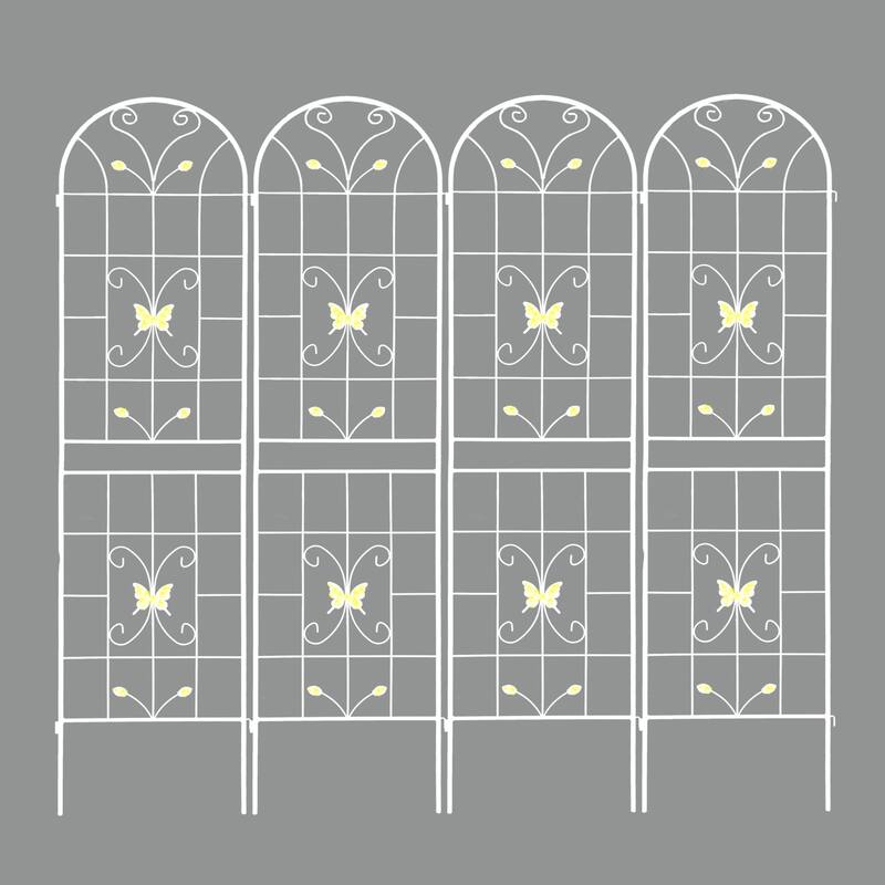 2 Pack Metal Garden Trellis Rustproof Trellis for Climbing Plants Outdoor Flower Support